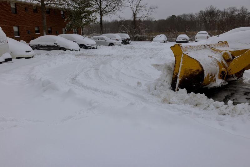 Commercial Snow Plowing detail