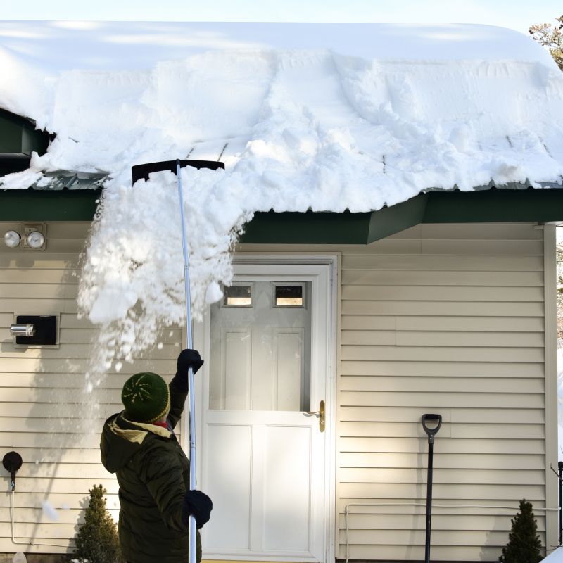 Roof Snow Raking detail